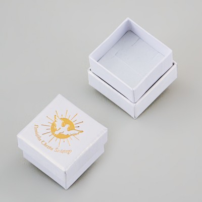 pudełko kartonowe – pierścionek/kolczyki chrzest